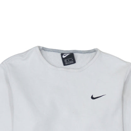Nike Men's White Crew Neck Pullover Sweatshirt M Sports Fleece