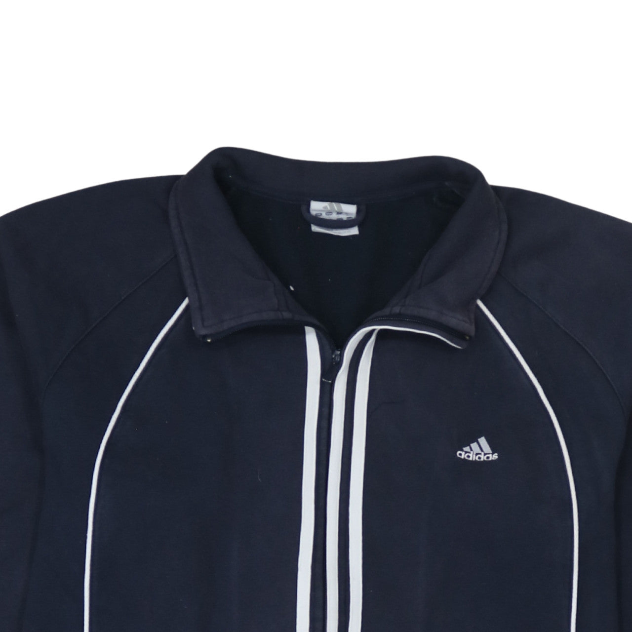 Adidas Men's Blue Full Zip Sweatshirt L Collared Sports Style