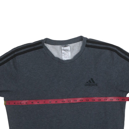 Adidas Men's Grey Crew Neck Pullover Sweatshirt Size S