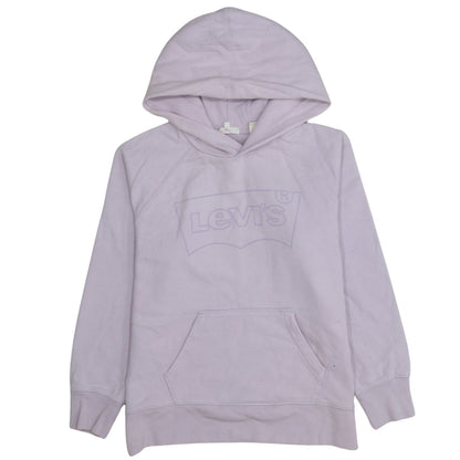 Levi's Women’s Lilac Pullover Hoodie Small Cotton Logo