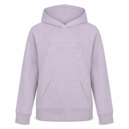 Levi's Women’s Lilac Pullover Hoodie Small Cotton Logo