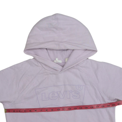 Levi's Women’s Lilac Pullover Hoodie Small Cotton Logo
