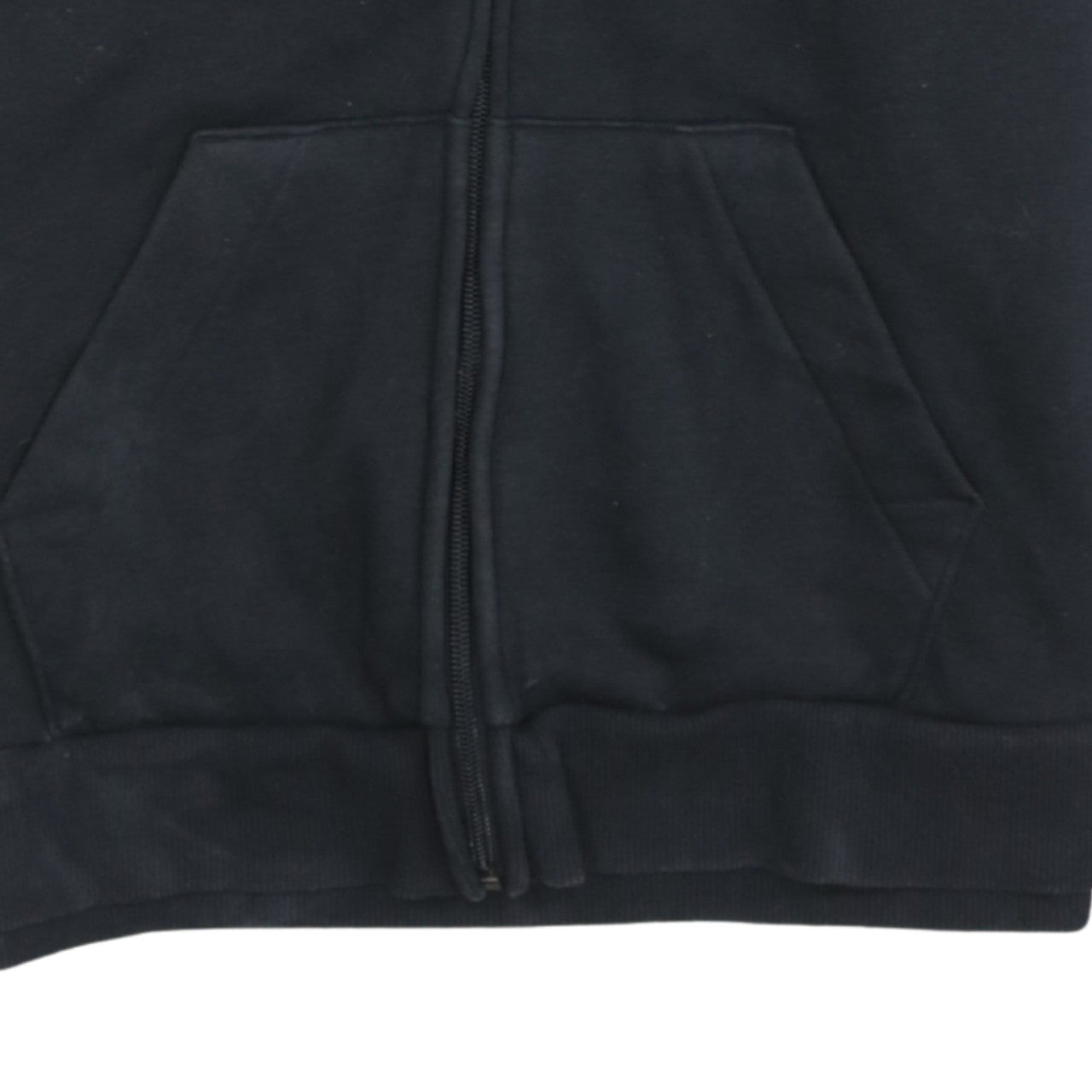 Adidas Women's Black Full Zip Hoodie Size L 16-18 Three Stripe Hooded Sweatshirt