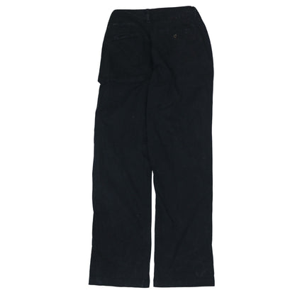 Lee Women's Black Mid Rise Straight Leg Cotton Trousers M