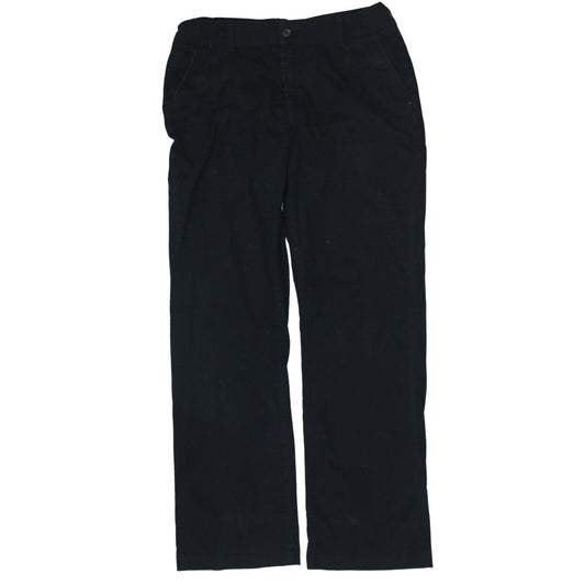 Lee Women's Black Mid Rise Straight Leg Cotton Trousers M