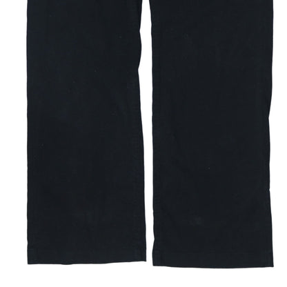 Lee Women's Black Mid Rise Straight Leg Cotton Trousers M