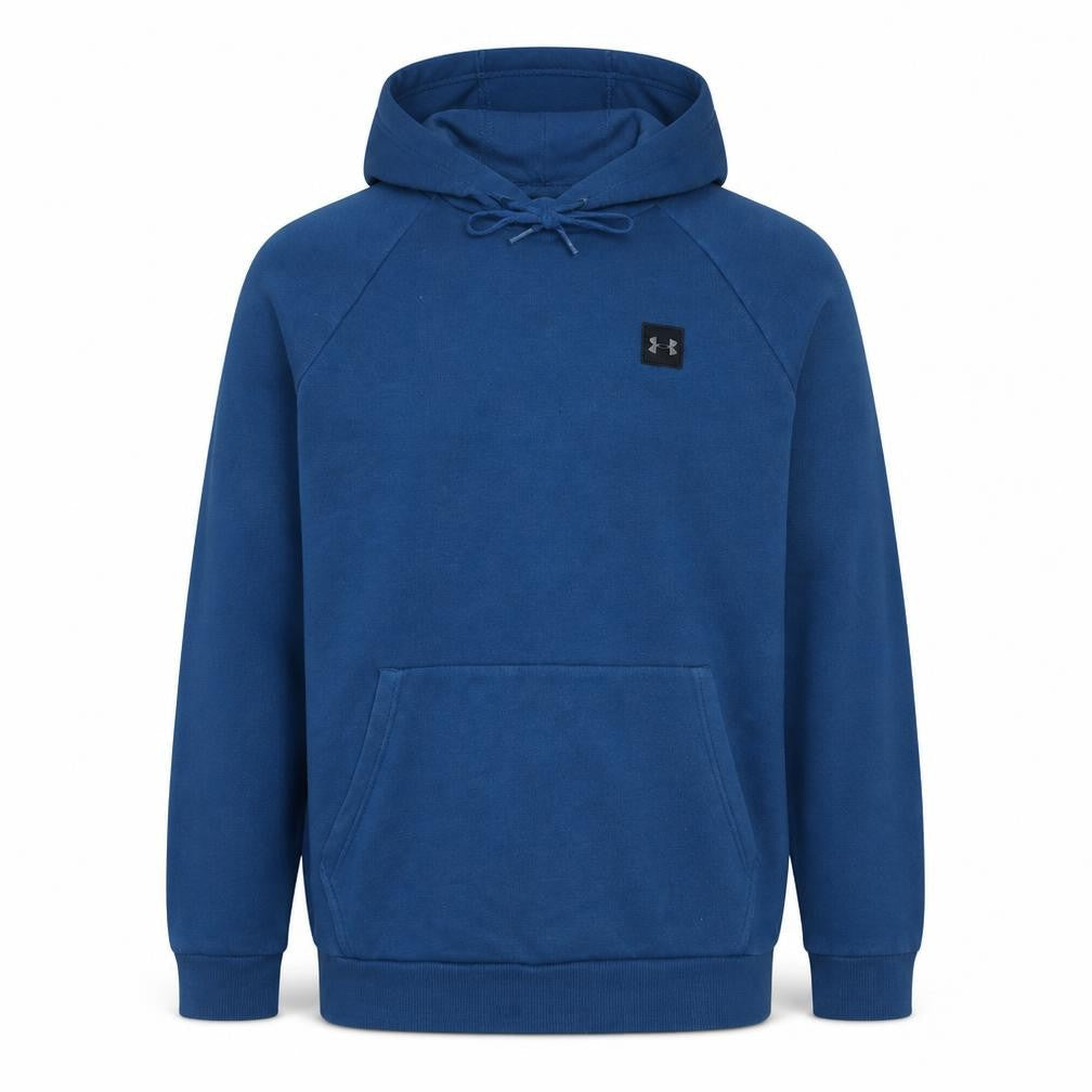 Under Armour Men Blue Pullover Hoodie M Logo Fleece Sweatshirt