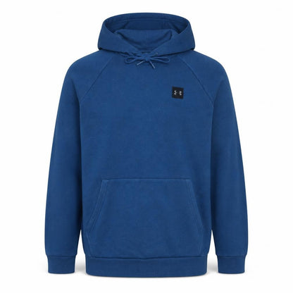 Under Armour Men Blue Pullover Hoodie M Logo Fleece Sweatshirt