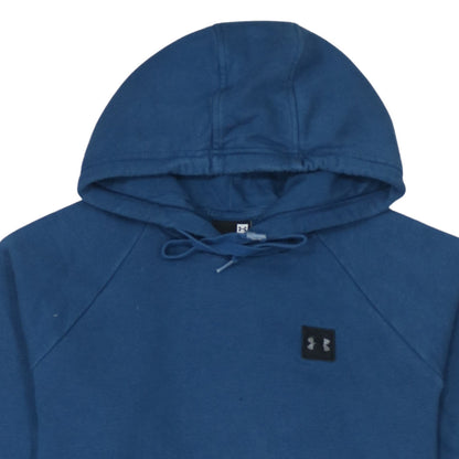 Under Armour Men Blue Pullover Hoodie M Logo Fleece Sweatshirt