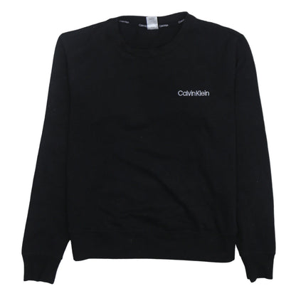 Calvin Klein Mens Black Crew Neck Pullover Sweatshirt Size S