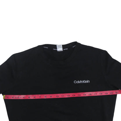 Calvin Klein Mens Black Crew Neck Pullover Sweatshirt Size S