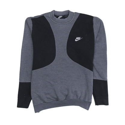 Nike Men's Grey Black Logo Crew Neck Pullover Sweatshirt 2XL