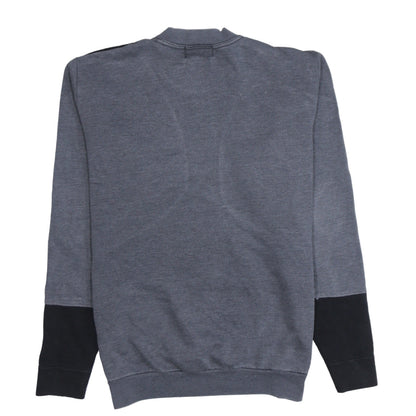 Nike Men's Grey Black Logo Crew Neck Pullover Sweatshirt 2XL