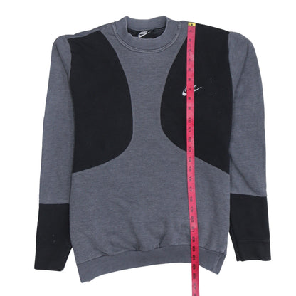 Nike Men's Grey Black Logo Crew Neck Pullover Sweatshirt 2XL