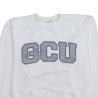 Champion Men's White GCU Logo Pullover Sweatshirt Size S