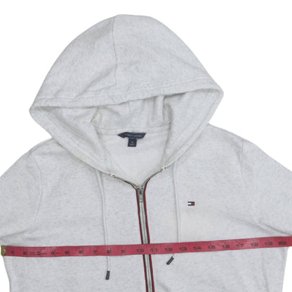 Tommy Hilfiger Men’s Grey Full Zip Hoodie M Logo Fleece Casual