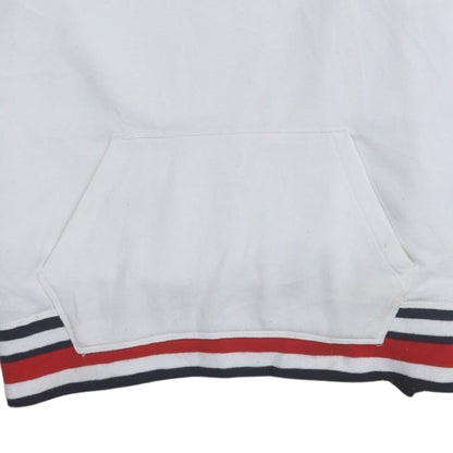 Champion Women White Hoodie Large Logo Pullover