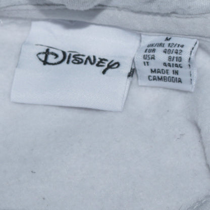 Disney Women Beige Minnie Mouse Christmas Hooded Pullover Sweatshirt Size M