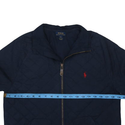 Ralph Lauren Teens Blue Quilted Full Zip Jacket Size 14