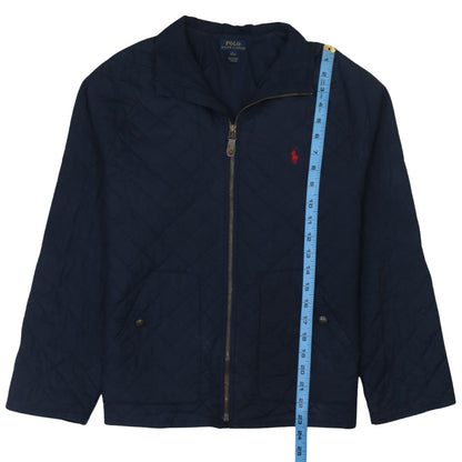 Ralph Lauren Teens Blue Quilted Full Zip Jacket Size 14