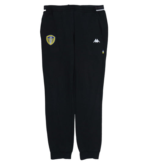 Kappa Mens Black Jogger Trousers Size L Leeds United Football Sportswear