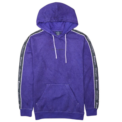 Champion Men's Purple Pullover Hoodie Small Logo Tape Long Sleeve