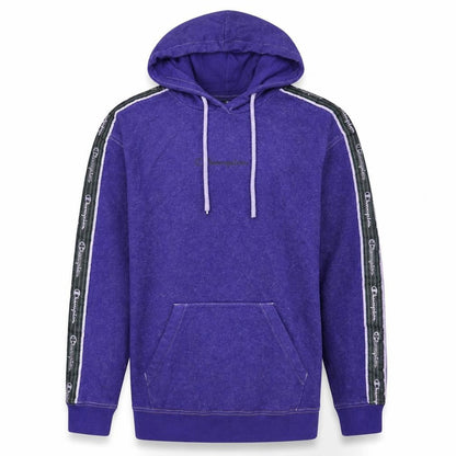 Champion Men's Purple Pullover Hoodie Small Logo Tape Long Sleeve