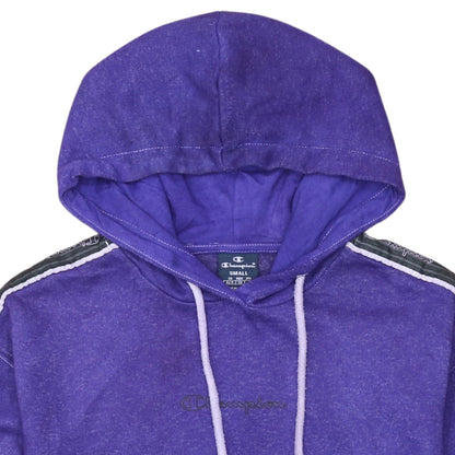 Champion Men's Purple Pullover Hoodie Small Logo Tape Long Sleeve