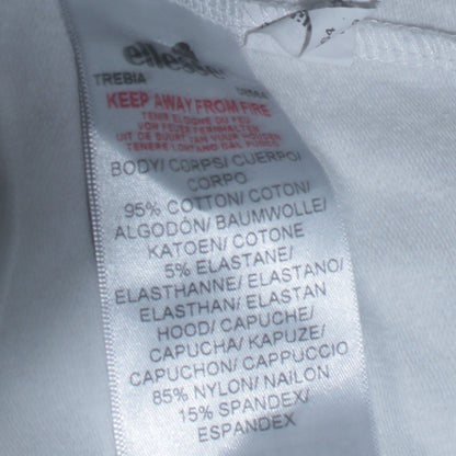 Ellesse Men’s White Small 1/2 Zip Hoodie with Logo Detail