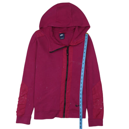 Nike Women's Pink Full Zip Hoodie Sweatshirt Size S Cotton Blend