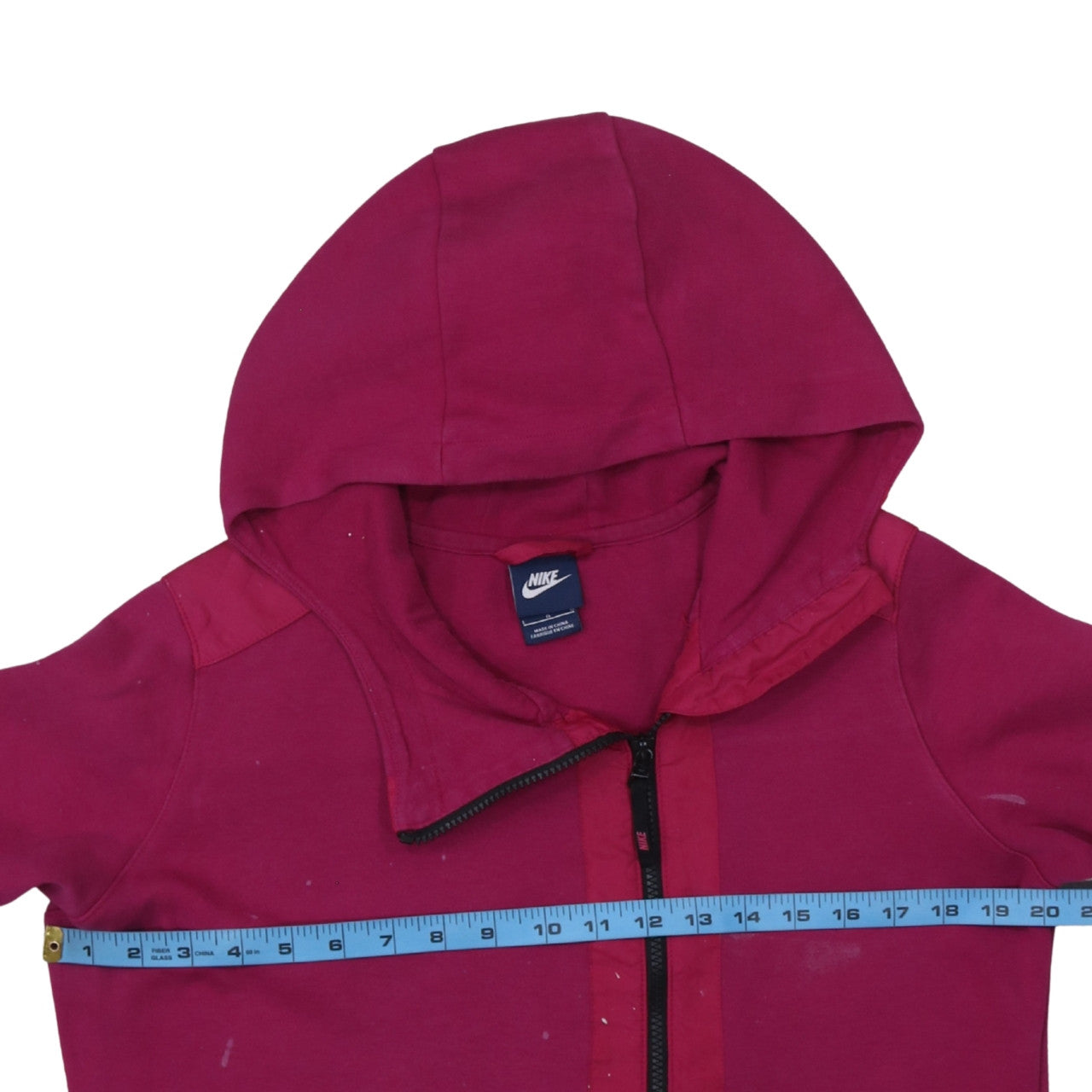 Nike Women's Pink Full Zip Hoodie Sweatshirt Size S Cotton Blend