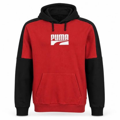 Puma Men's Red & Black Pullover Hoodie Size S Logo Sportswear