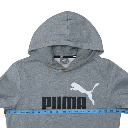 Puma Men's Grey XS Pullover Hoodie with Logo Front