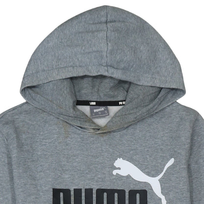 Puma Men's Grey XS Pullover Hoodie with Logo Front
