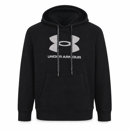 Under Armour Boys Black Pullover Hoodie Small Loose Fit Graphic Print