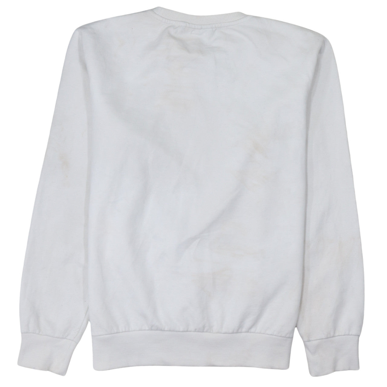 Fila Men's White Crew Neck Logo Tape Sweatshirt M