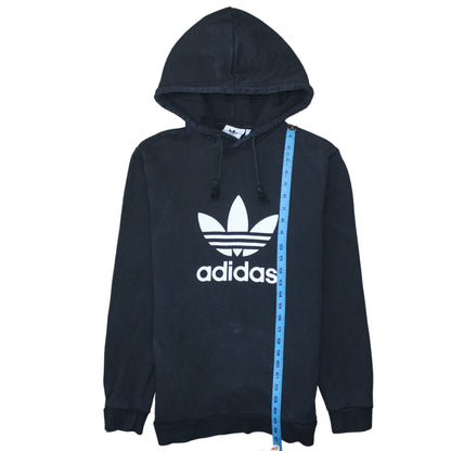 adidas Men’s Black Pullover Hoodie S Trefoil Graphic Fleece