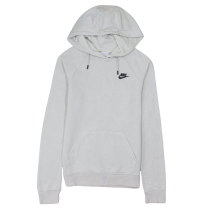 Nike Womens Beige XS Pullover Hoodie Cotton Blend Logo Sweatshirt