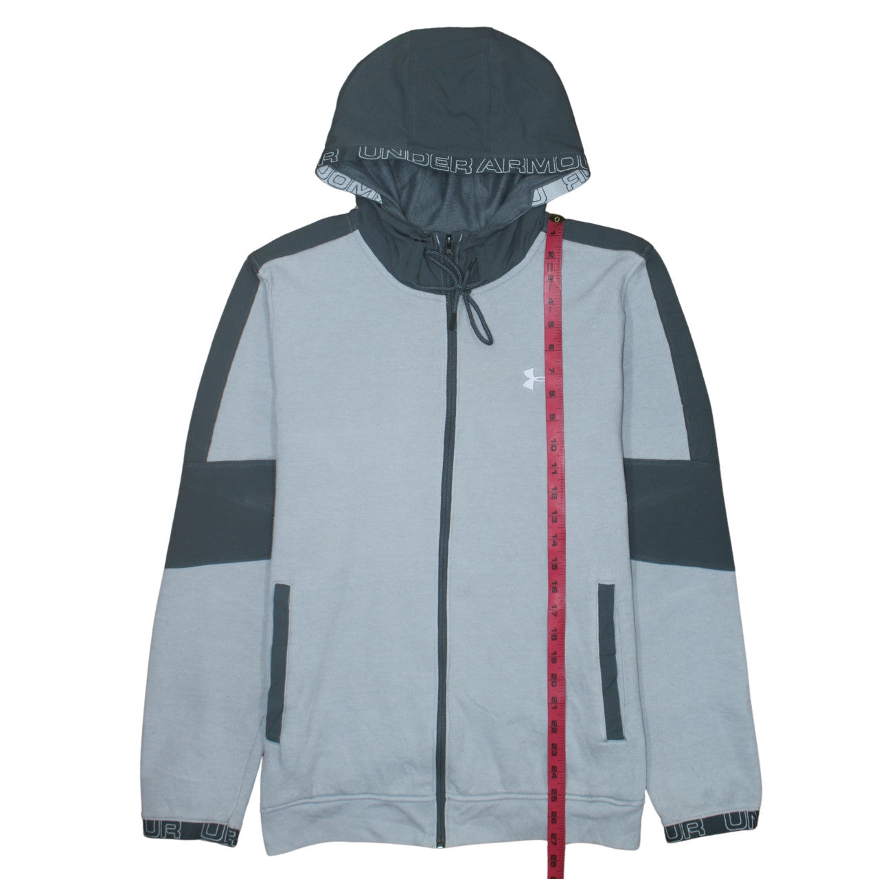 Under Armour Men's Grey Full Zip Hoodie Size L Sportswear