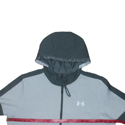 Under Armour Men's Grey Full Zip Hoodie Size L Sportswear