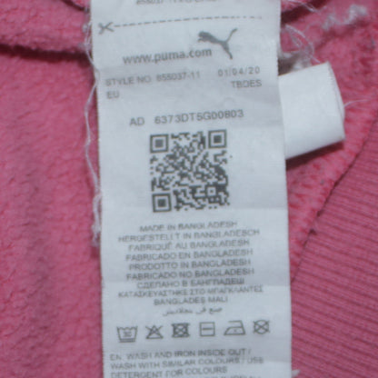 Puma Women Pink Crew Neck Pullover Sweatshirt UK 10