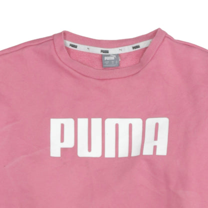 Puma Women Pink Crew Neck Pullover Sweatshirt UK 10