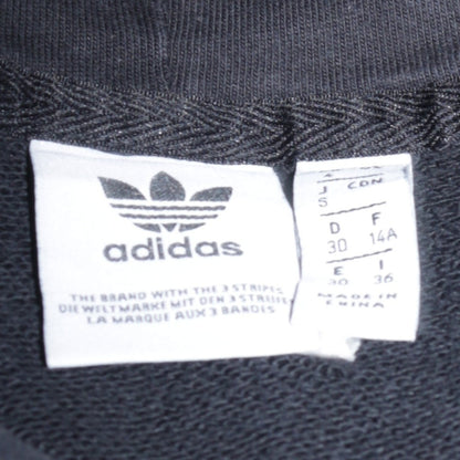 Adidas Women’s Black Pullover Hoodie Size 10 Logo Sleeve Casual