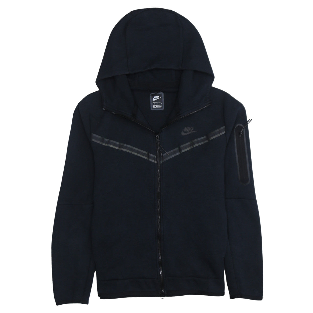 Nike Men's Black Full Zip Hoodie M Sportswear Cotton Blend