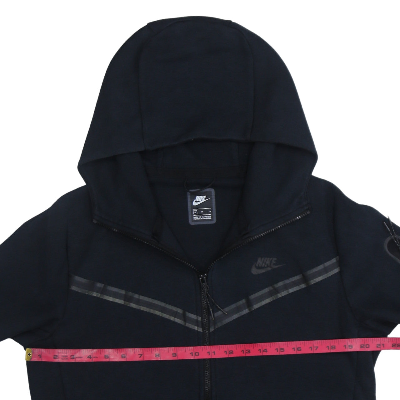 Nike Men's Black Full Zip Hoodie M Sportswear Cotton Blend