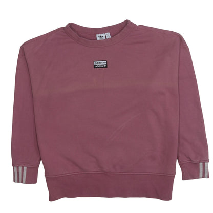 Adidas Womens Pink Sweatshirt UK 12 Long Sleeve Crew Neck Casual