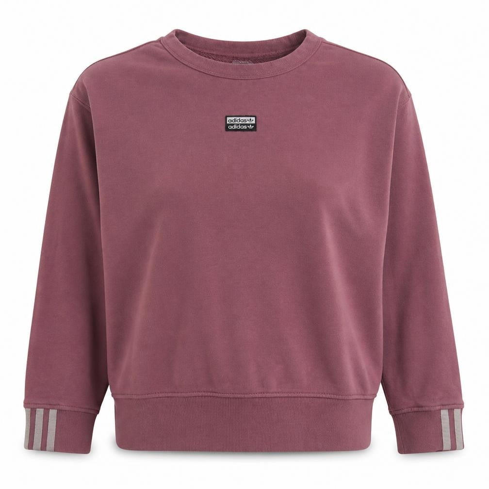 Front view of Adidas women’s pink sweatshirt uk 12 long sleeve crew neck casual