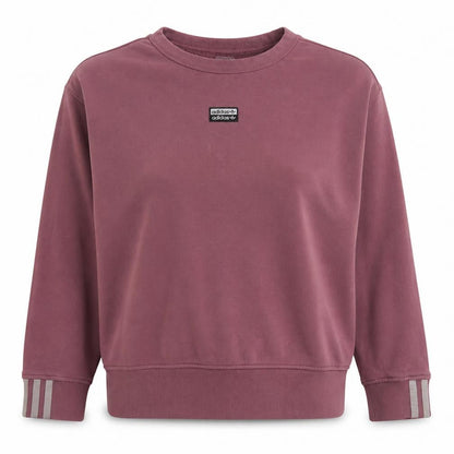 Front view of Adidas women’s pink sweatshirt uk 12 long sleeve crew neck casual