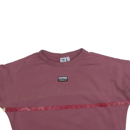 Adidas Womens Pink Sweatshirt UK 12 Long Sleeve Crew Neck Casual