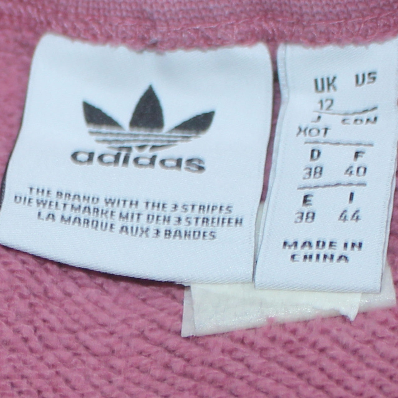 Adidas Womens Pink Sweatshirt UK 12 Long Sleeve Crew Neck Casual